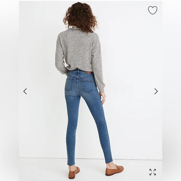 MADEWELL 10” High Rise Skinny Jeans in Demit Wash / Size 28 / NWT - Picture 3 of 9